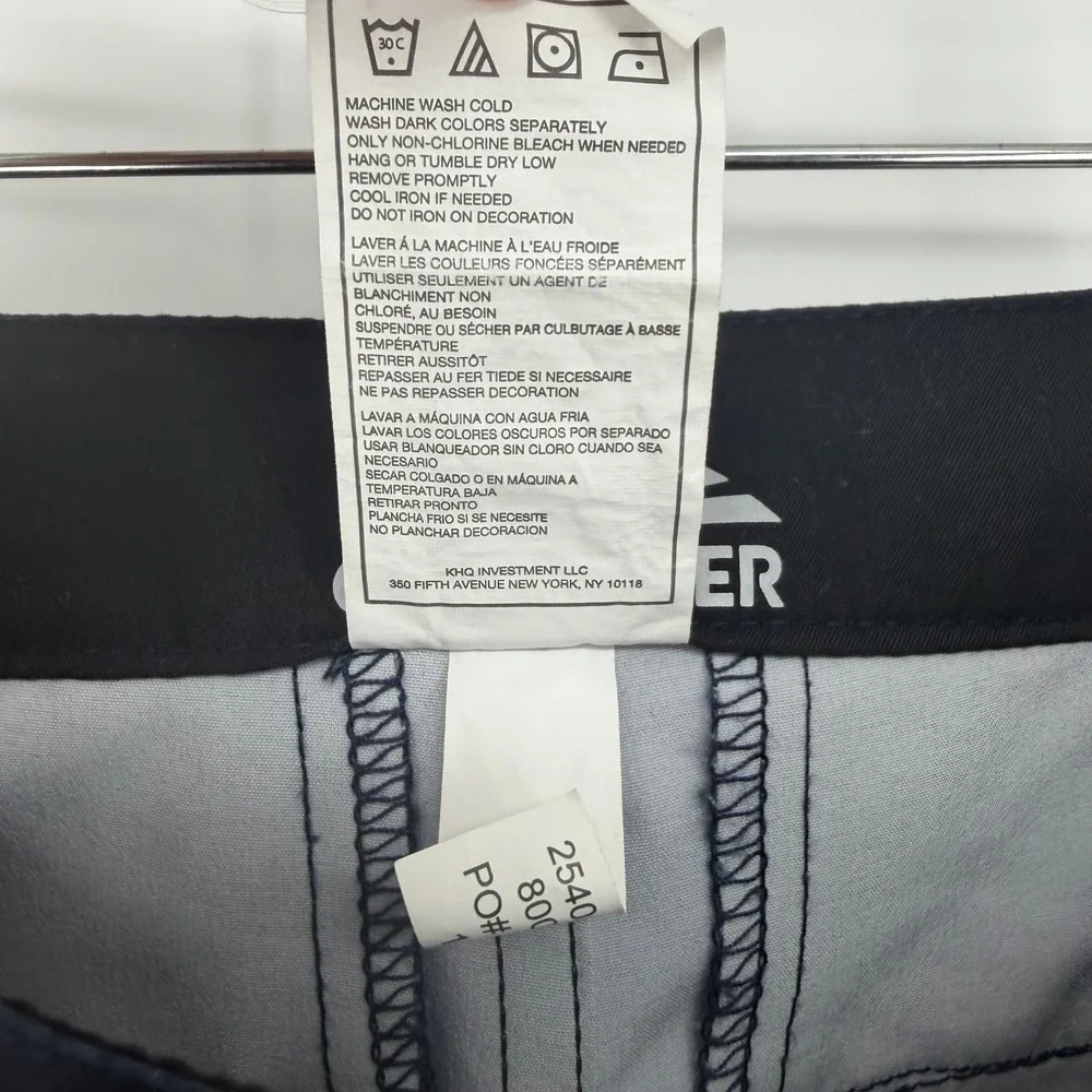 Quiksilver Amphibian Shorts Mens 25 Blue Hybrid Water Stretch Board Surf Utility